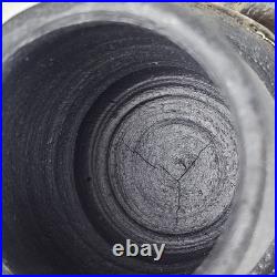 Signed Raku Vase Studio Pottery Snake Lid Abstract Sculptural Vessel Jar