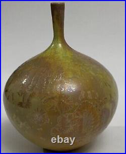 Signed Studio Pottery Thin Neck Vase 2007 By Robert Hessler