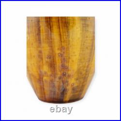 Signed Vallauris French Studio Pottery Vase Amber Glaze Bottle Vase 25cm