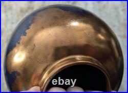 Signed Vintage Raku Vase Vessel 10 inch High Vintage Rare Iridescent