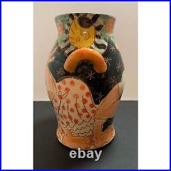 Signed studio Pottery, Large vase by listed ceramist, Mike Levy Large 12 vessel