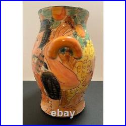 Signed studio Pottery, Large vase by listed ceramist, Mike Levy Large 12 vessel