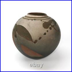 Simon Rich Studio Pottery Wood Fired Raku Moon Vase STUNNING BEST WE'VE SEEN