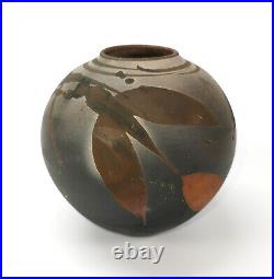 Simon Rich Studio Pottery Wood Fired Raku Moon Vase STUNNING BEST WE'VE SEEN