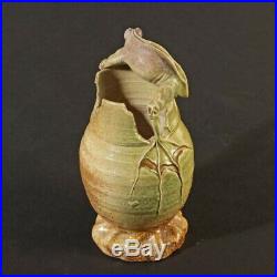 Skulptur Vase Krötengefäss WILFRIED MARIA BLUM studio art pottery 1991 signiert