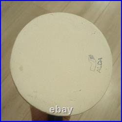 Sophie Alda Studio Pottery Extra large jug eared vase in cream and blue