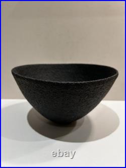 Sotis Filippides Lovely Volcanic Black Bowl Studio Pottery