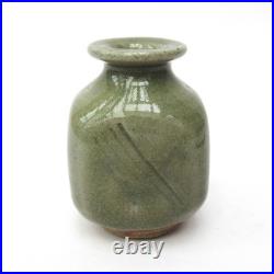 St Ives Pottery (Bernard Leach studio), stoneware bud vase, celadon glaze, c1970