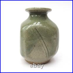 St Ives Pottery (Bernard Leach studio), stoneware bud vase, celadon glaze, c1970