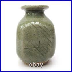 St Ives Pottery (Bernard Leach studio), stoneware bud vase, celadon glaze, c1970