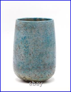 Stephen Murfitt Blue Raku Vessel, Studio Pottery