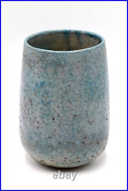 Stephen Murfitt Blue Raku Vessel, Studio Pottery