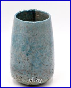 Stephen Murfitt Blue Raku Vessel, Studio Pottery