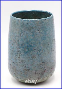 Stephen Murfitt Blue Raku Vessel, Studio Pottery