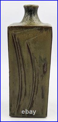 Steve Mills Bath Studio Pottery Stoneware Slab Vase 20th Century
