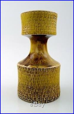 Stig Lindberg (1916-1982), Gustavsberg Studio art pottery vase. Glaze in shades