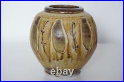 Stoneware Studio Pottery Vase Peat Clay & Ash Glaze Mike Dodd c. 20th/21st