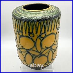 Strehla Brutalist German Studio Pottery Vase 70s 26cm