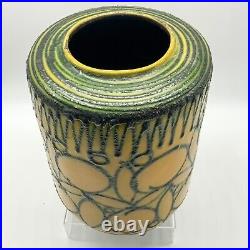 Strehla Brutalist German Studio Pottery Vase 70s 26cm