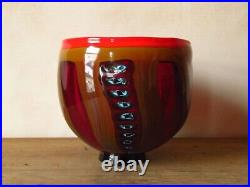 Studio Art Glass Mosaic Vase Bowl Signed Tsuchida Yasuhiko Japanese Artist 2000 Studio Art Glass Mosaic Vase Bowl Signed Tsuchida Yasuhiko Japanese Artist 2000