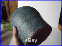 Studio Art Pottery 7-3/8 VASE, Denis Vibert Pine Tree Kilns Maine Blue speckle