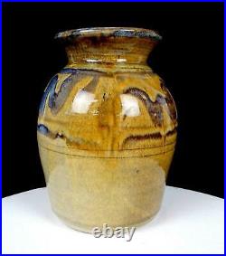 Studio Art Pottery Artist Signed Flambe Crackle Glaze 71/2 Vase
