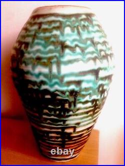 Studio Art Pottery Vase Sign MW 1961 Lake District Heavy Hand Made Lustre Glaze