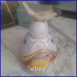 Studio Ceramic Raku fish design lidded pot style of Rob Whelpton crazing Used