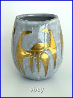 Studio Ceramic Vase Ingrid Fechner Ahlers Mid Century Modern German Pottery