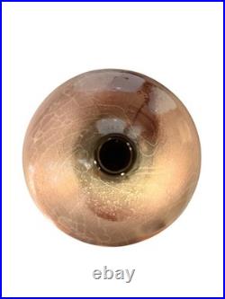 Studio Pottery Bottle Vase Signed & Dated 1996 Reduction Glaze 34cm Handmade Cer