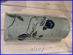 Studio Pottery Carn Style Tall Vase Impressed Mark CT Ceramic Vase 31.5 cm high