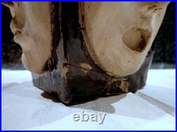 Studio Pottery Face Vase Tenmoku Glaze