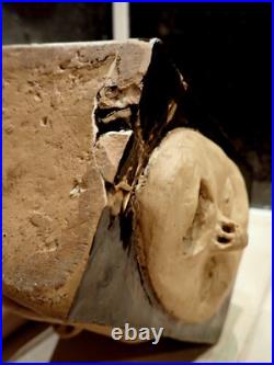 Studio Pottery Face Vase Tenmoku Glaze