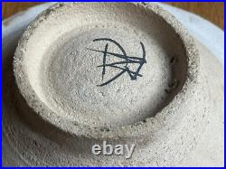 Studio Pottery Footed Bowl painted Mark Modernist influence Stunning Studio Pottery Footed Bowl painted Mark Modernist influence Stunning