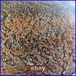 Studio Pottery Large Blue Gold Cauldron