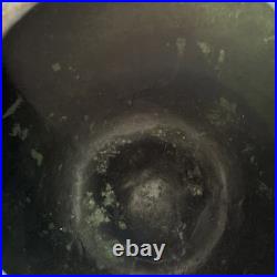 Studio Pottery Large Blue Gold Cauldron