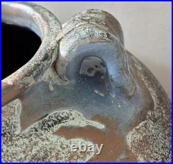 Studio Pottery Large Blue Gold Cauldron