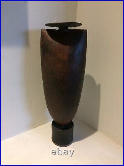 Studio Pottery Large Raku Sculptural Form by John Bedding