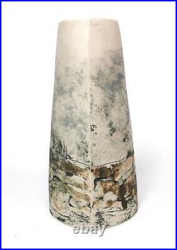 Studio Pottery Moorland Patterned Vase Peter Clough Nantwich Pottery 23.5cm