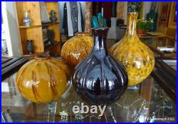 Studio Pottery Russell Akerman Vases Earth Glazes Signed Collection of 4