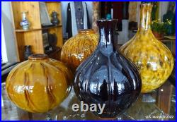 Studio Pottery Russell Akerman Vases Earth Glazes Signed Collection of 4
