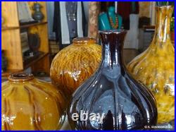 Studio Pottery Russell Akerman Vases Earth Glazes Signed Collection of 4