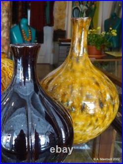 Studio Pottery Russell Akerman Vases Earth Glazes Signed Collection of 4