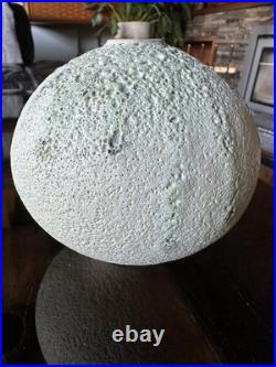 Studio Pottery Seed Pod Style Vase In Blue / Grey Volcanic Glaze By Andrew Palin