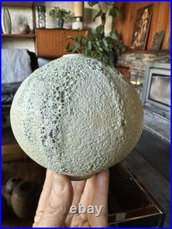 Studio Pottery Seed Pod Style Vase In Blue / Grey Volcanic Glaze By Andrew Palin