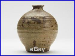 Studio Pottery Stone Glazed Bulbous Bottle Vase 20th C