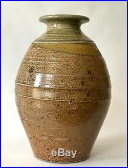 Studio Pottery Stoneware Ash-Glazed Large Vase Phil Rogers Unsigned