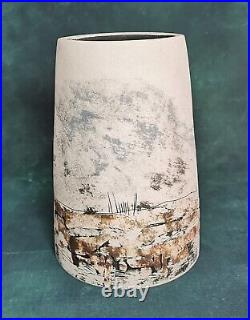 Studio Pottery Tapered Vase Peter Clough Nantwich Pottery