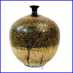 Studio Pottery Vase Japanese MCM H17cm Nipple vase MCM mid century
