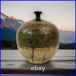 Studio Pottery Vase Japanese MCM H17cm Nipple vase MCM mid century